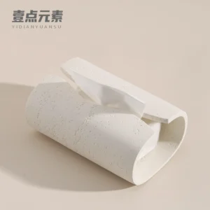 Ji Ji wind paper box rice white cave stone art tissue box living room luxury high sense desktop coffee table creative ornaments